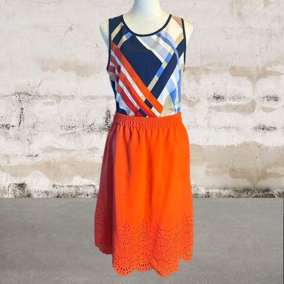 Liz Claiborne Women's Orange Skirt and Matching Top - Size Medium - Picture 1 of 6